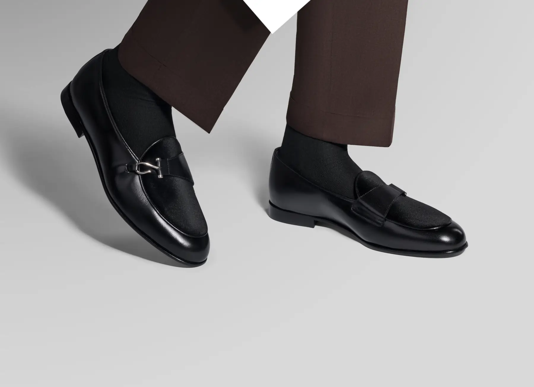 Black horsebit loafers